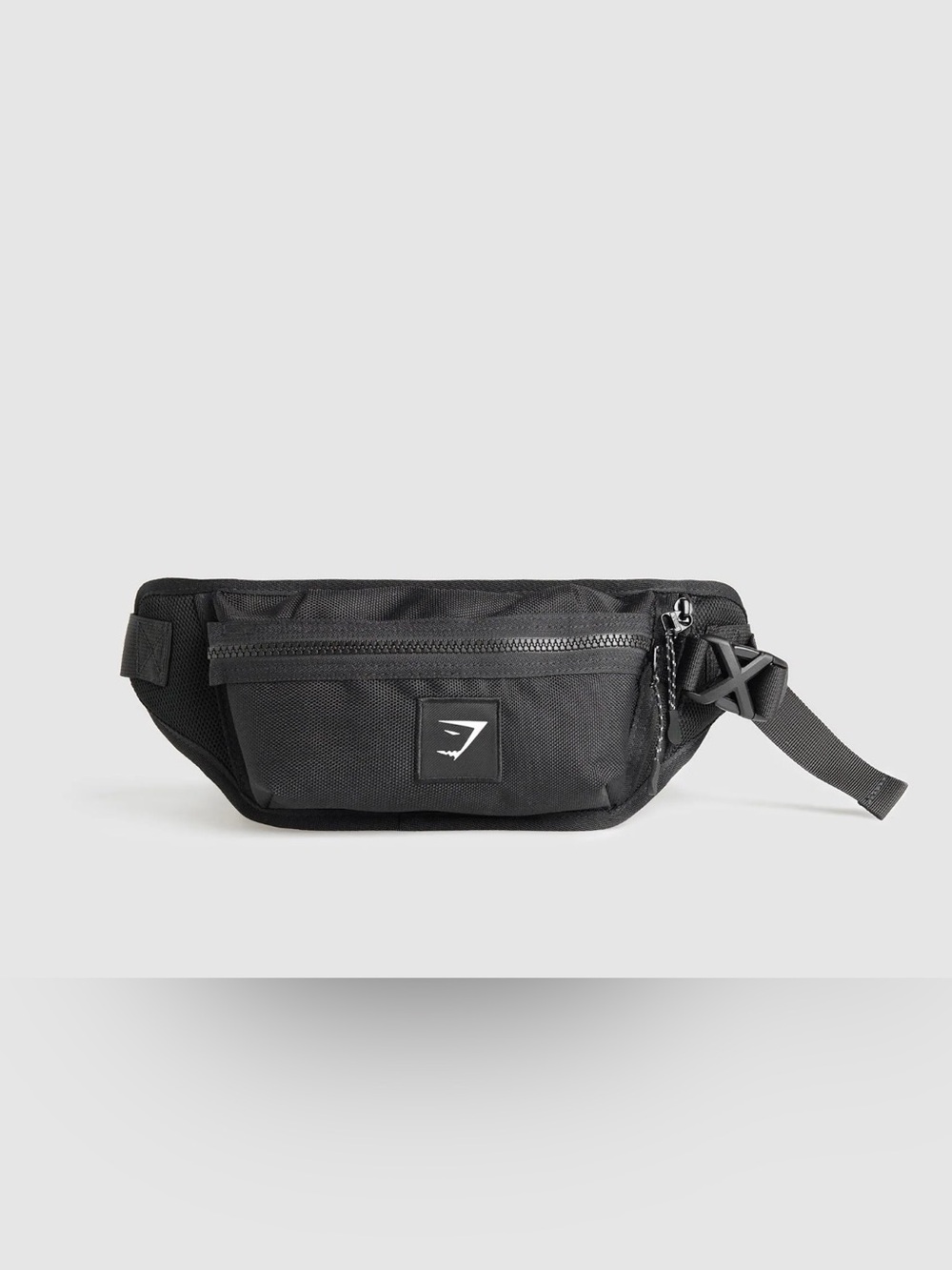 Gymshark Black Crossbody Belt Bag Hiking Athleisure. One Size